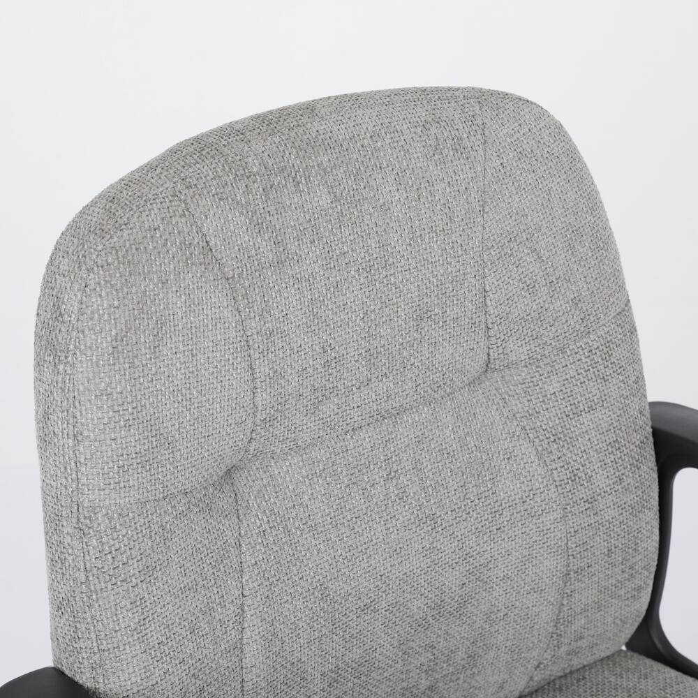 SILLA OFICINA MOD. HELA TELA C/ GRIS CLARO - ESTRUCTURA NEGRA - Imagen 8