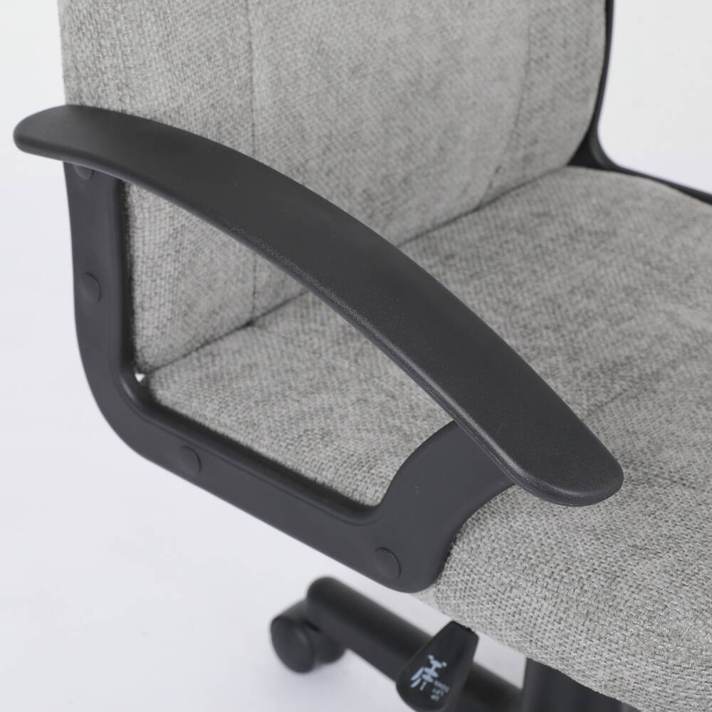 SILLA OFICINA MOD. HELA TELA C/ GRIS CLARO - ESTRUCTURA NEGRA - Imagen 9