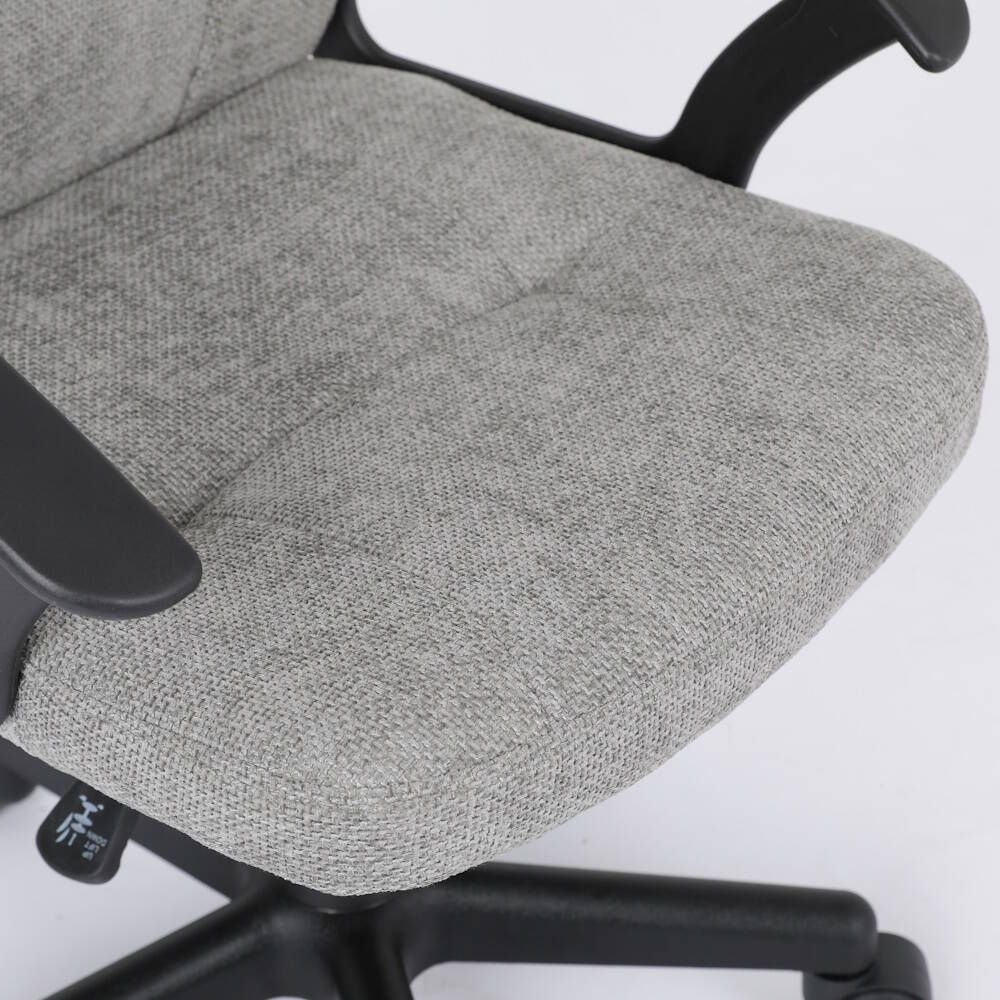 SILLA OFICINA MOD. HELA TELA C/ GRIS CLARO - ESTRUCTURA NEGRA - Imagen 10