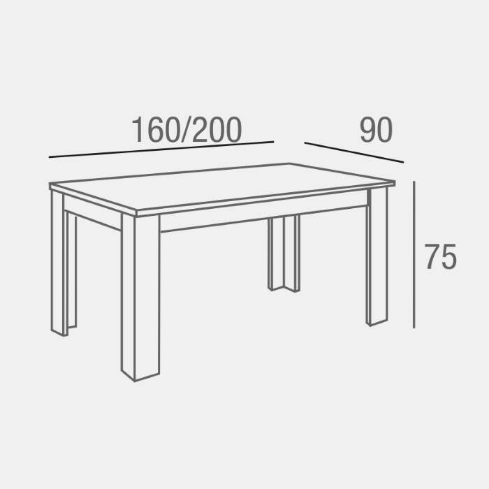 MESA COMEDOR MOD. BELEN C/ ROBLE BLANCO EXT. - Imagen 2