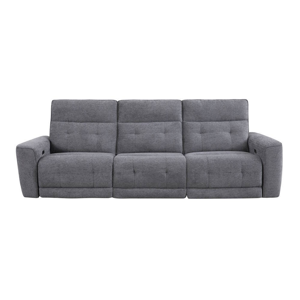 SOFA 3 PL. MAXI MOD. KANOI TELA C/ GRIS OSCURO 2 RELAX ELECTRICO Sistema gravedad cero - Modulo central fijo