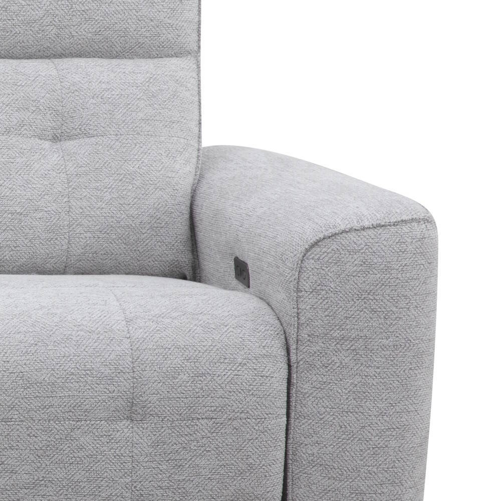 SOFA 3 PL. MAXI MOD. KANOI TELA C/ GRIS CLARO 2 RELAX ELECTRICO Sistema gravedad cero - Modulo central fijo - Imagen 2