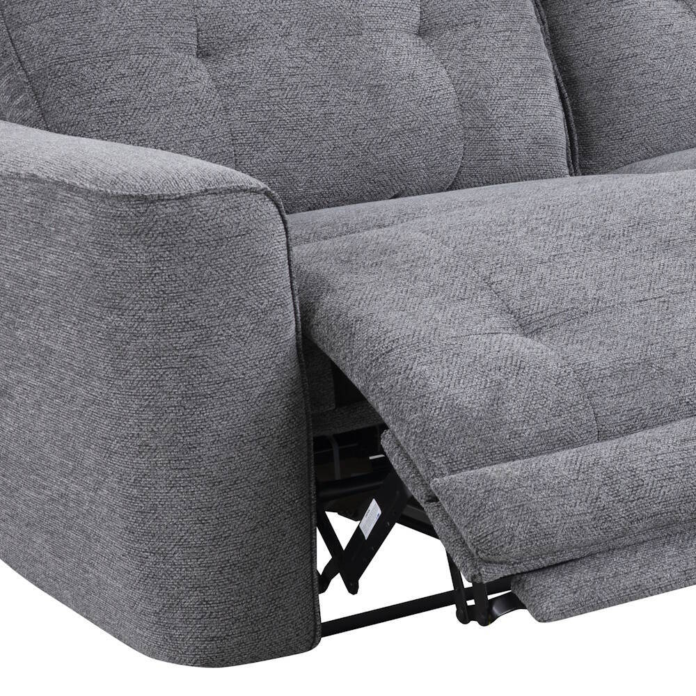 SOFA 3 PL. MOD. KANOI TELA C/ GRIS OSCURO 2 RELAX ELECTRICO Sistema gravedad cero - Imagen 4