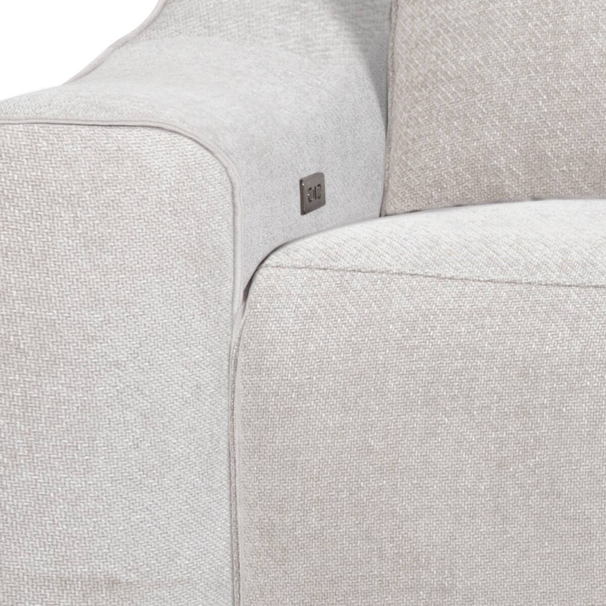 SOFA 3 PL. MAXI MOD. KENZO TELA C/ SILVER 2 RELAX ELECTRICO Modulo central fijo - Imagen 2