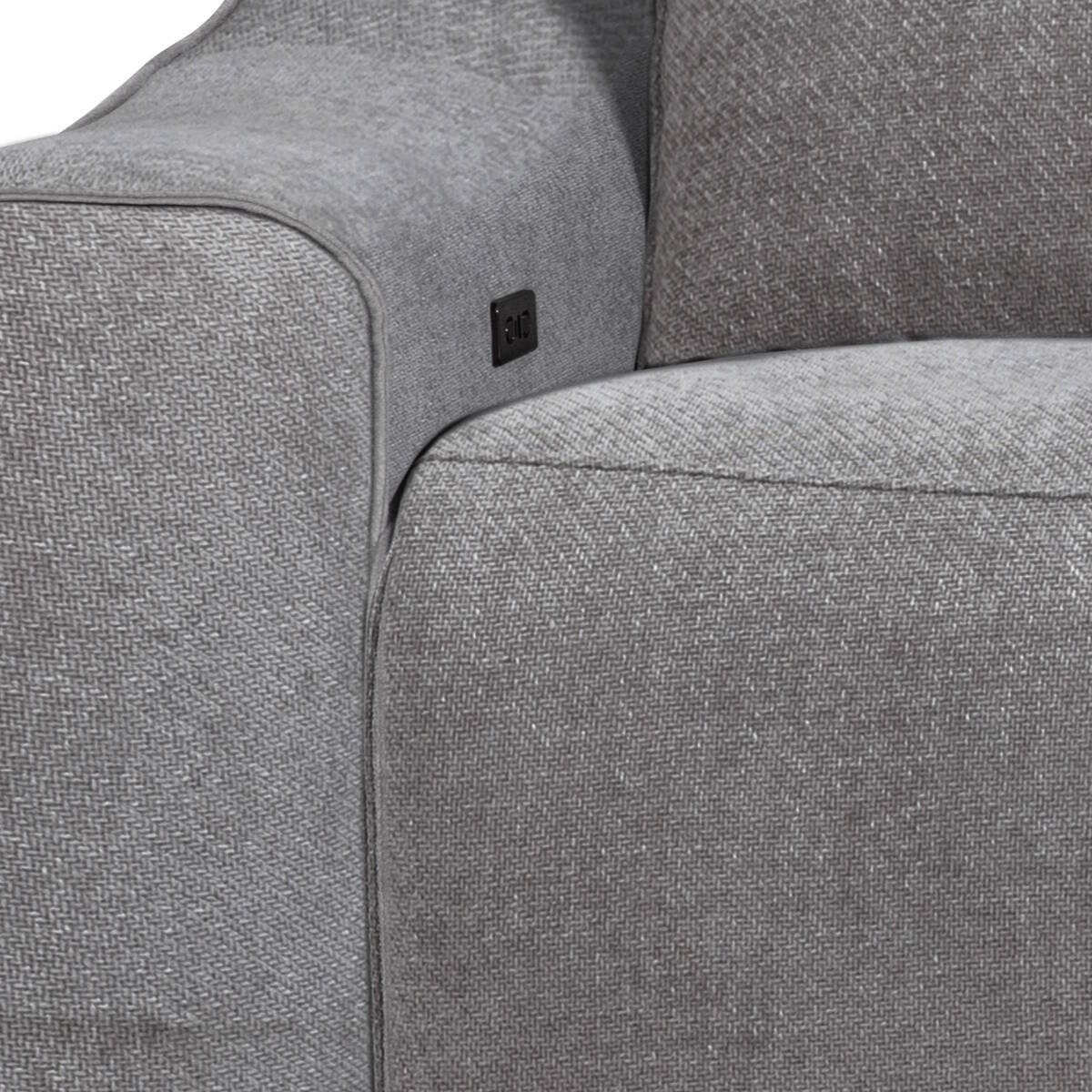 SOFA 3 PL. MAXI MOD. KENZO TELA C/ DARK 2 RELAX ELECTRICO Modulo central fijo - Imagen 2