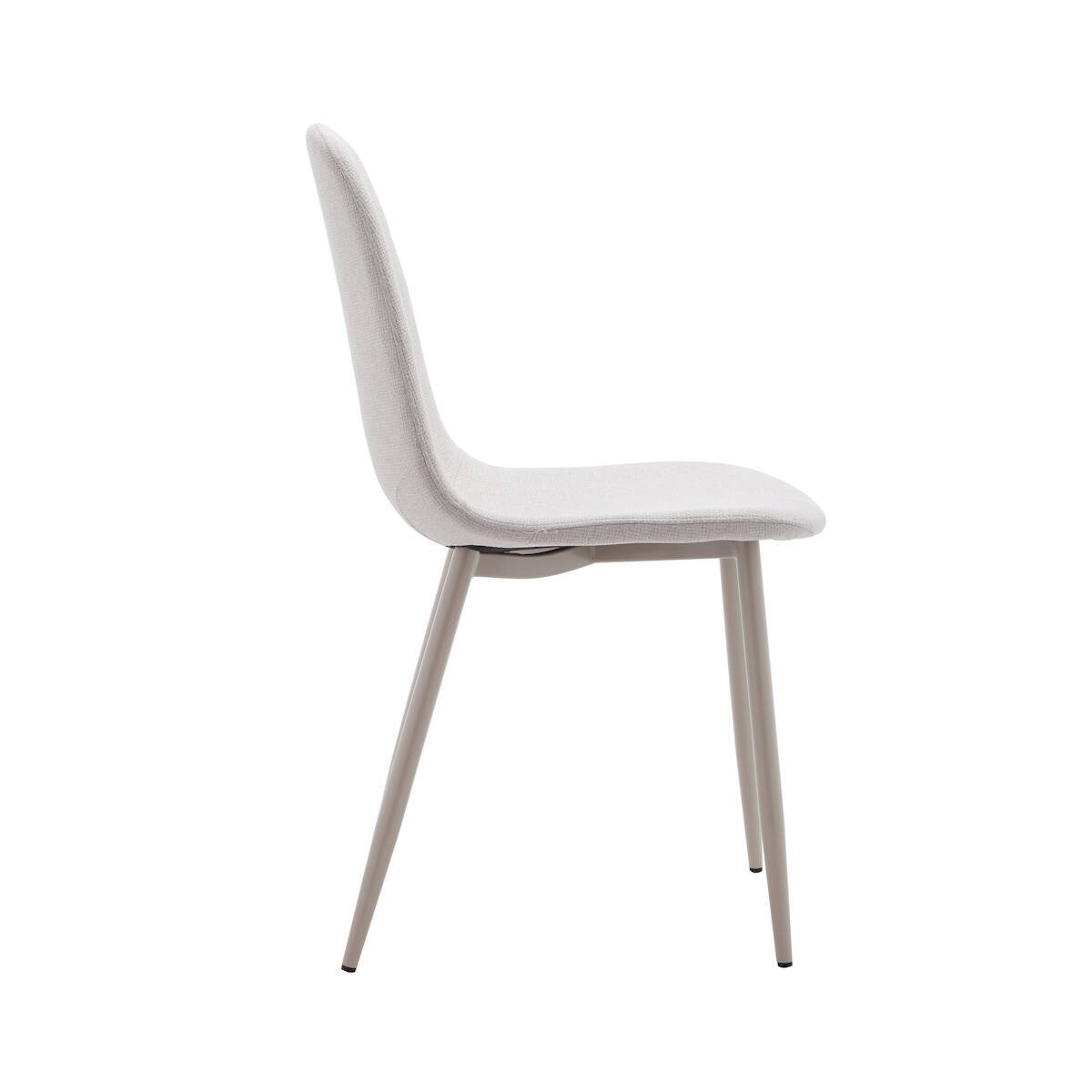 SILLA MOD. LIMA TELA C/ BEIGE CLARO - PATA CREMA SE SIRVE EN CAJAS DE 4 UDS - Imagen 4
