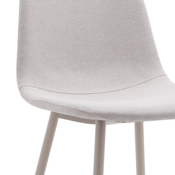 SILLA MOD. LIMA TELA C/ BEIGE CLARO - PATA CREMA SE SIRVE EN CAJAS DE 4 UDS - Imagen 2