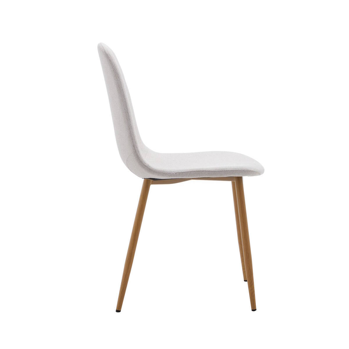 SILLA MOD. LIMA TELA C/ BEIGE CLARO - PATA ACABADO MADERA SE SIRVE EN CAJAS DE 4 UDS - Imagen 4