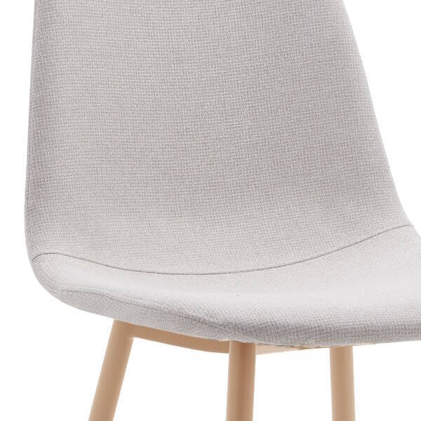 SILLA MOD. LIMA TELA C/ BEIGE CLARO - PATA ACABADO MADERA SE SIRVE EN CAJAS DE 4 UDS - Imagen 2