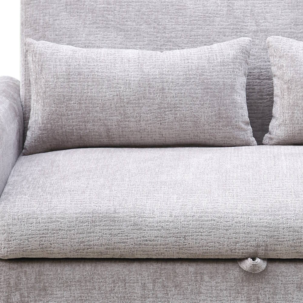 SOFA CAMA MOD. LUCA TELA C/ GRIS - Imagen 2