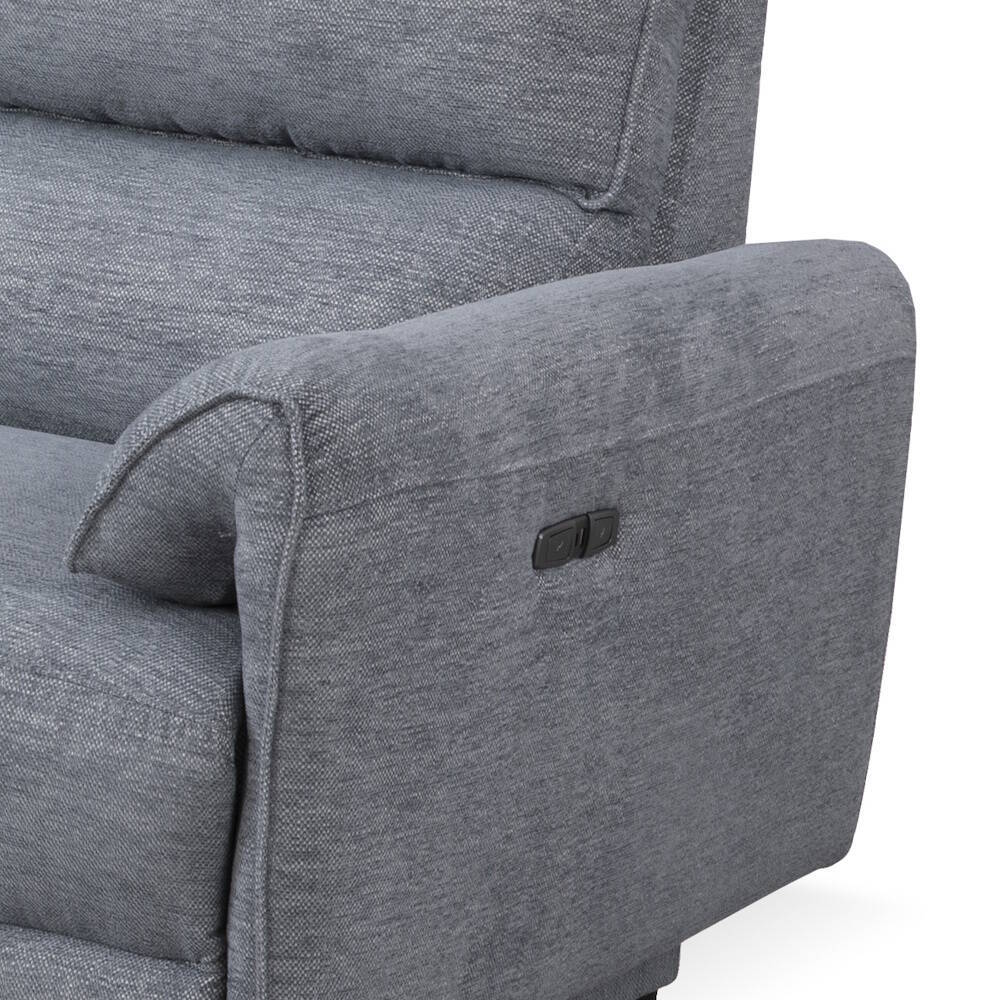 CHAISELONGUE MOD. MANDY VF/IZDA TELA C/ GRIS OSCURO 2 RELAX ELECTRICOS - Imagen 5