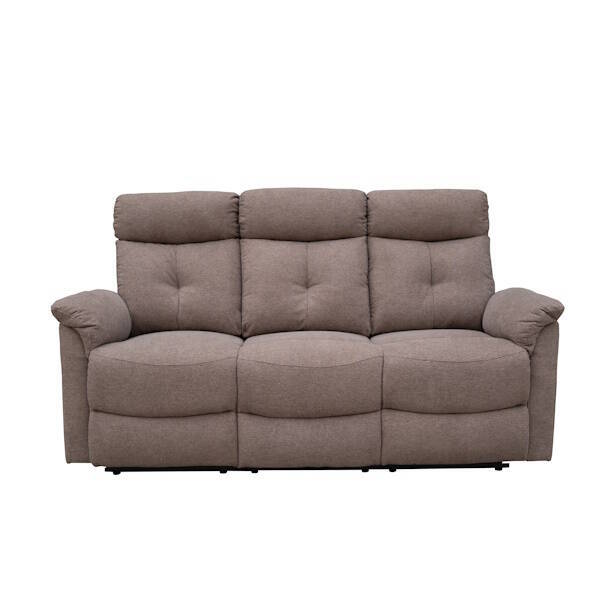 SOFA 3 PL. MOD. NAPOLES RELAX MANUAL C/ MARRON NUEVA TELA