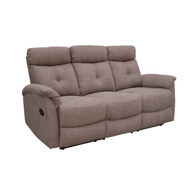 SOFA 3 PL. MOD. NAPOLES RELAX MANUAL C/ MARRON NUEVA TELA - Imagen 2