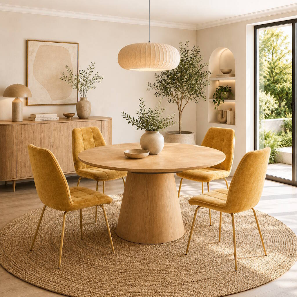 MESA COMEDOR EXTENSIBLE MOD. NEO ACABADO NATURAL 120/160*74 cm
