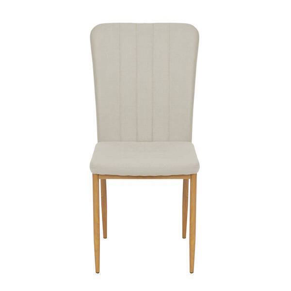 SILLA MOD. SALMA TELA BEIGE CLARO / PATA MADERA SE SIRVE EN CAJAS DE 6 UDS - Imagen 3
