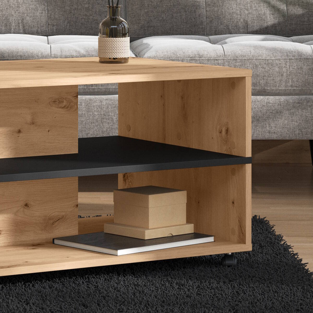 MESA DE CENTRO MOD.SICILIA ARTISAN / NEGRO - Imagen 4