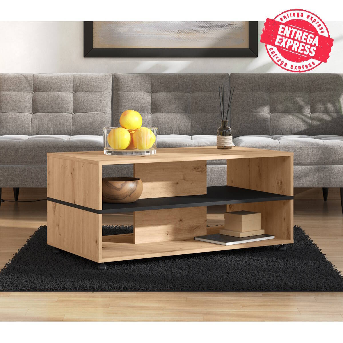 MESA DE CENTRO MOD.SICILIA ARTISAN / NEGRO
