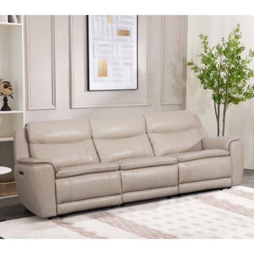 SOFA 3 PL. MAXI MOD. SIREL PIEL C/ BEIGE 3 RELAX ELECTRICOS 9 MOTORES - Todos los modulos son electrictos