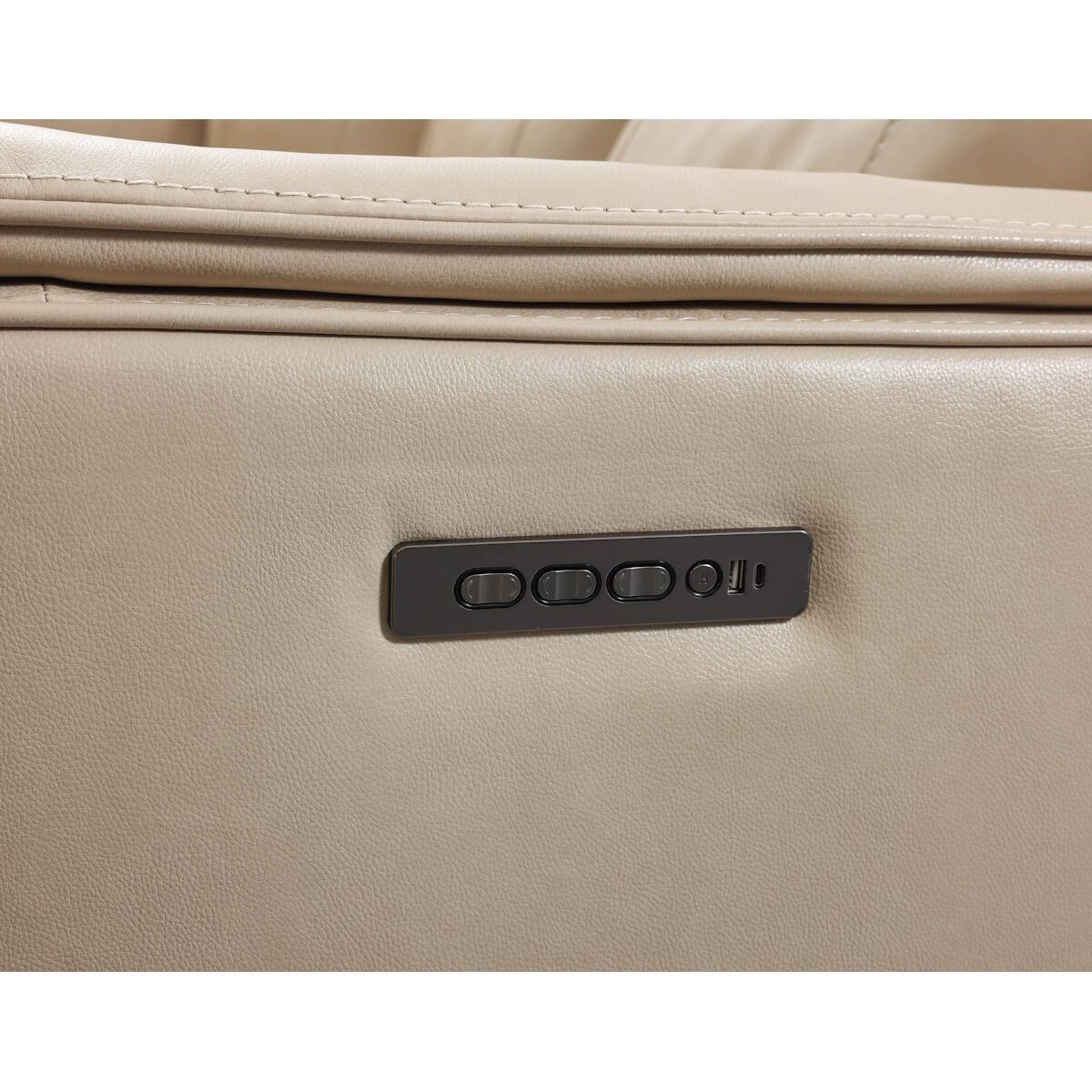 SOFA 3 PL. MOD. SIREL PIEL C/ BEIGE 2 RELAX ELECTRICOS 6 MOTORES - Imagen 6