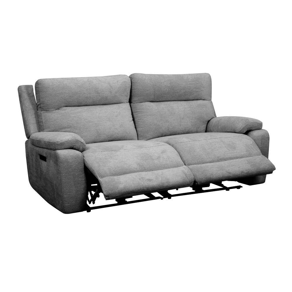 SOFA 3 PL. MOD. SONOS 2 MOTORES TELA C/ GRIS CLARO 2 RELAX ELECTRICOS - 2 MOTORES POR MODULO