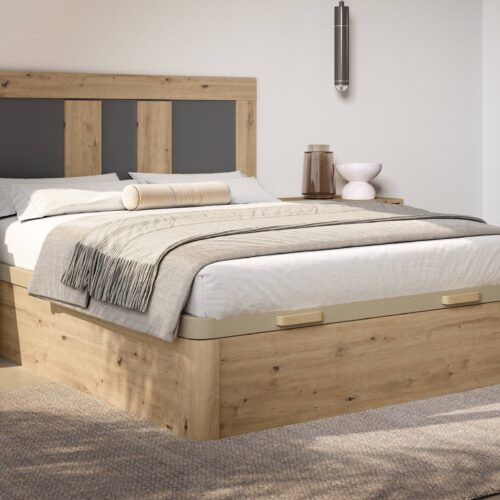 CANAPE MOD. SUIZA 135*190 C/ ROBLE ARTISAN - TAPA VAINILLA