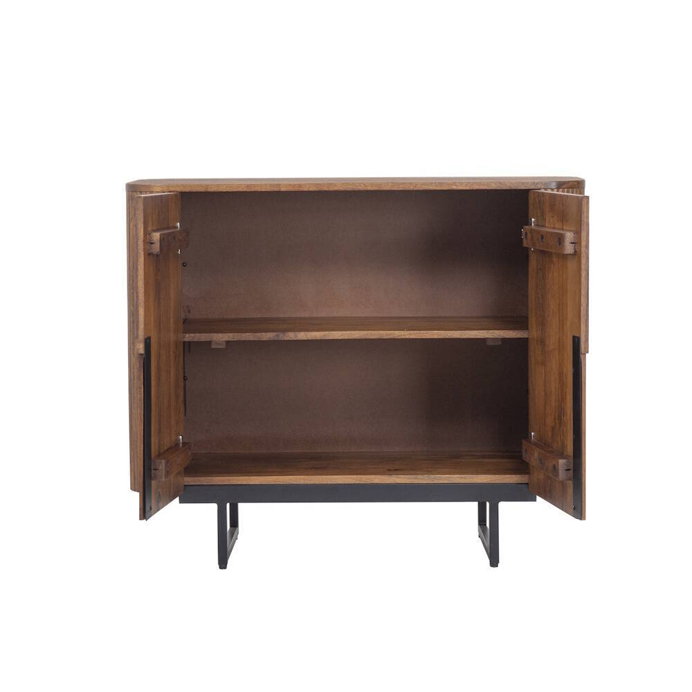 BUFFET 2P. BAJO MOD. TAVIRA 95 cm Fabricado en madera maciza de mango - Imagen 4