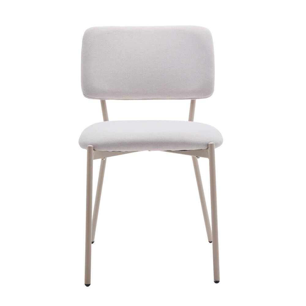 SILLA MOD. TED TELA C/ GRIS CLARO - PATA CREMA SE SIRVE EN CAJAS DE 4 UDS - Imagen 2