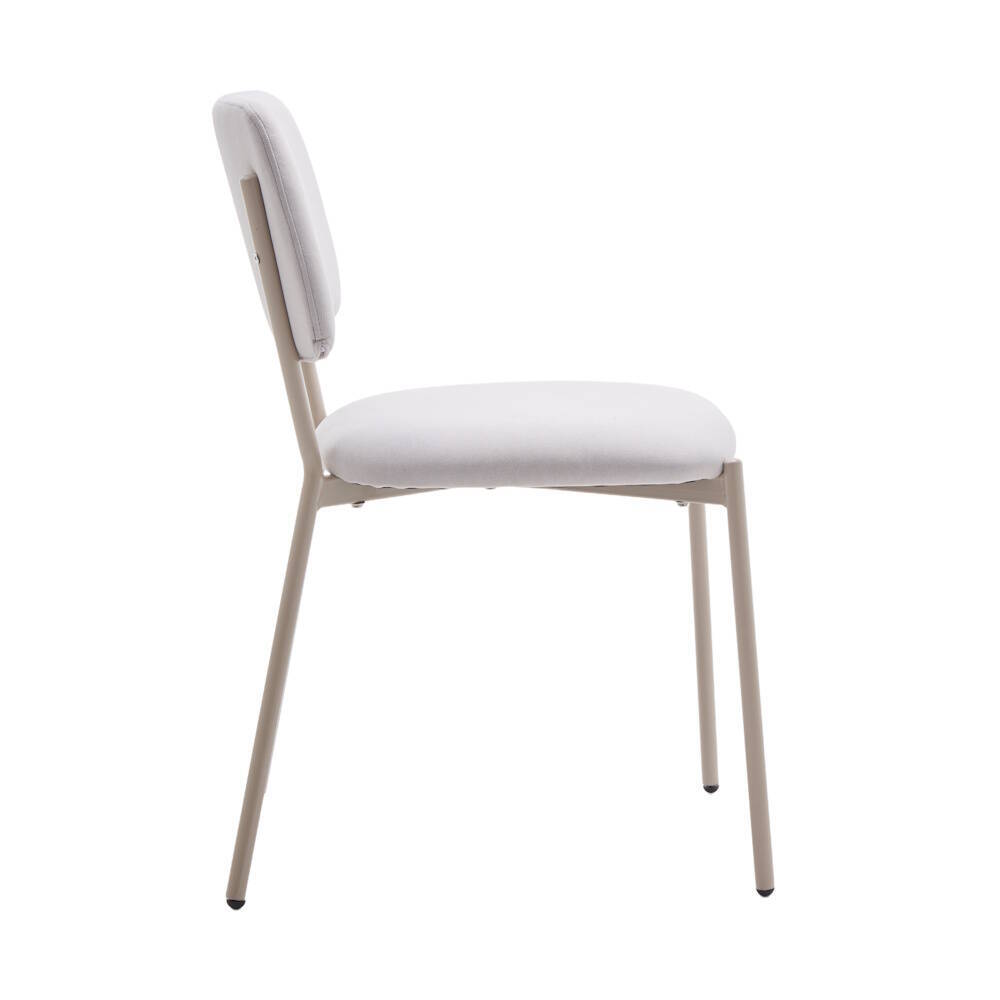 SILLA MOD. TED TELA C/ GRIS CLARO - PATA CREMA SE SIRVE EN CAJAS DE 4 UDS - Imagen 3