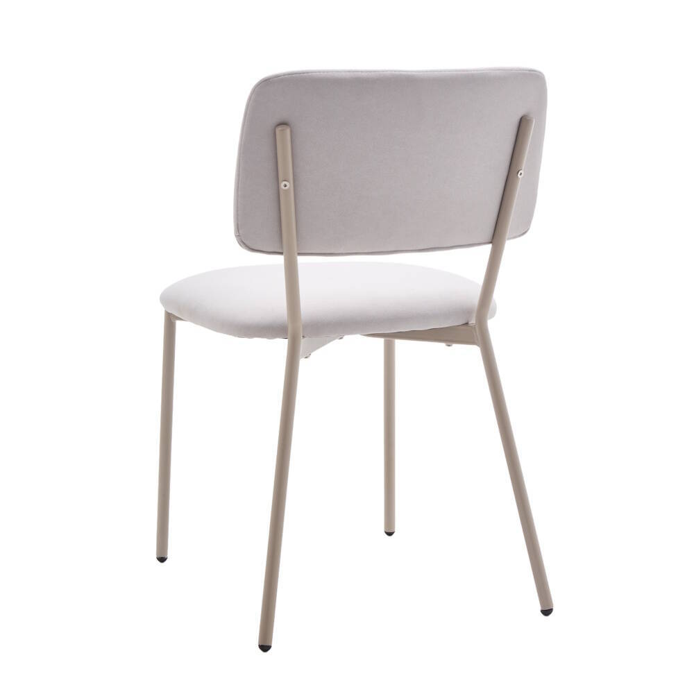 SILLA MOD. TED TELA C/ GRIS CLARO - PATA CREMA SE SIRVE EN CAJAS DE 4 UDS - Imagen 4
