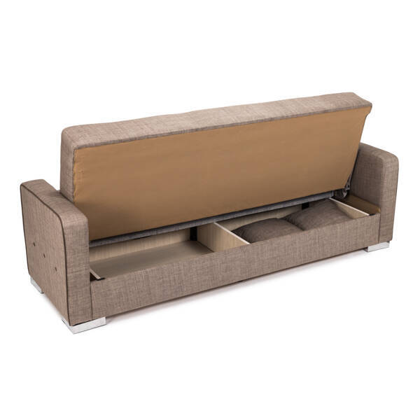 SOFA CAMA MOD. TERRA TELA C/ MARRON - Imagen 4