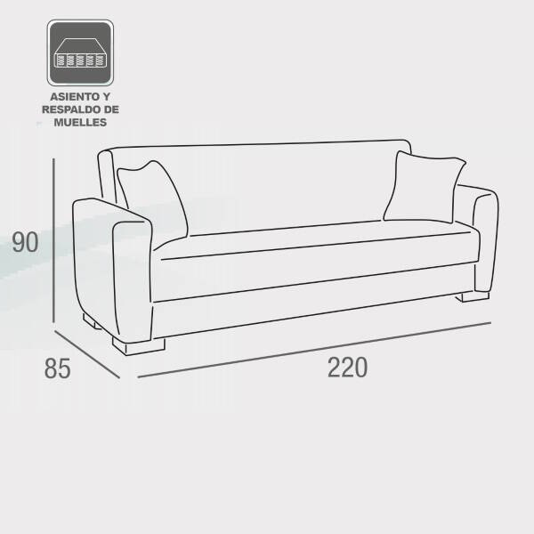 SOFA CAMA MOD. TERRA TELA C/ MARRON - Imagen 6