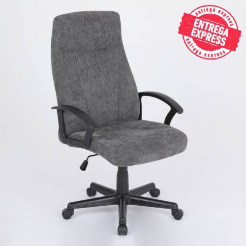 SILLA OFICINA MOD. TYR TELA C/ GRIS OSCURO - ESTRUCTURA NEGRA