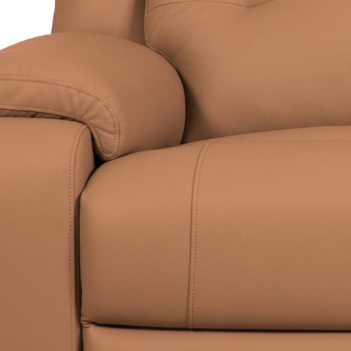 SOFA 3 PL. MOD. VIANCOS PIEL C/ CAMEL 2 RELAX ELECTRICOS