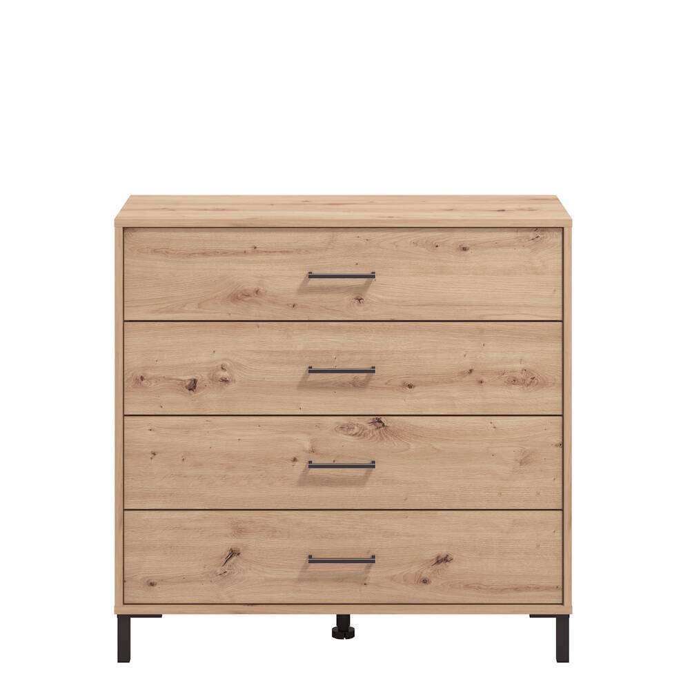 COMODA 4 CAJONES MOD. VIENA C/ ROBLE ARTISAN - Imagen 2