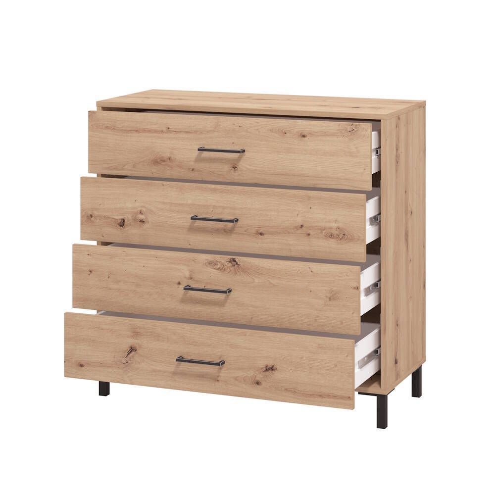 COMODA 4 CAJONES MOD. VIENA C/ ROBLE ARTISAN - Imagen 3