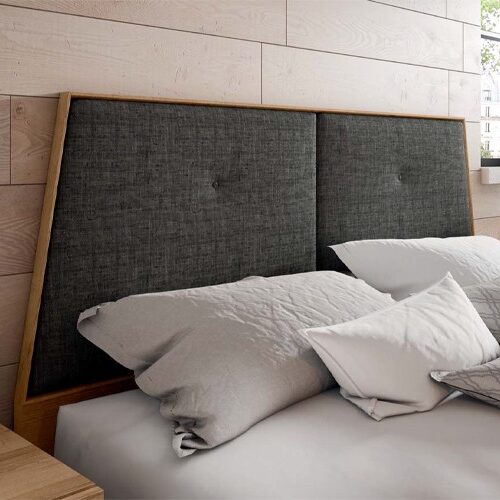 Cabecero TRENDY tapizado gris oscuro