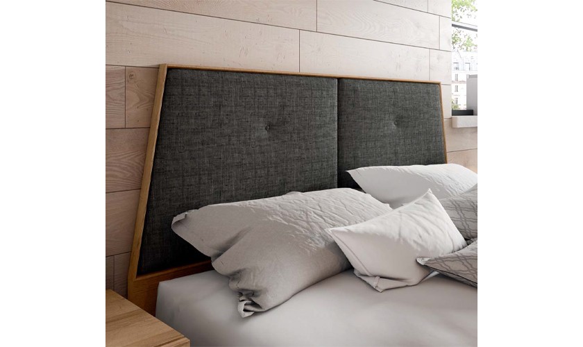Cabecero TRENDY tapizado gris oscuro