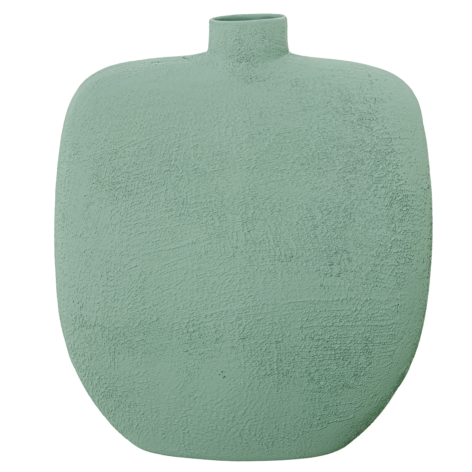 JARRON BOTELLA CERAMICA 32CM VERDE RUGOSO