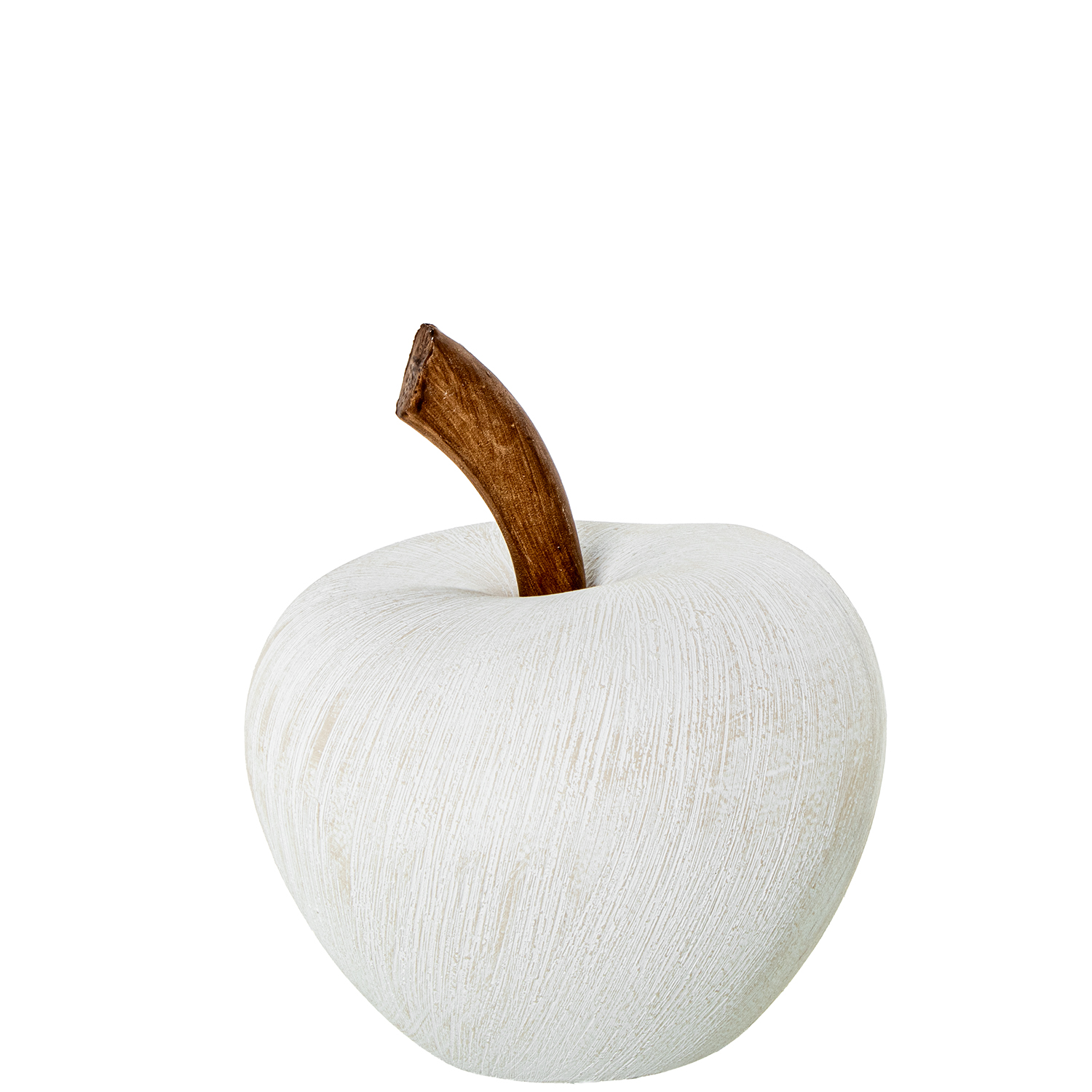 FIGURA MANZANA CERAMICA 35CM ECM BLANCO/BEIGE