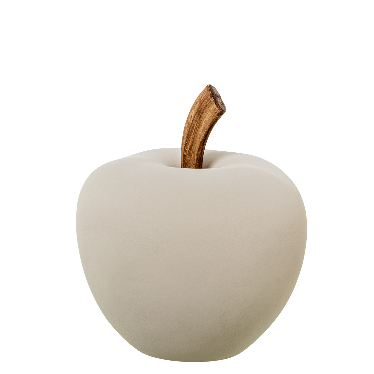 FIGURA MANZANA CERAMICA 40CM BEIGE