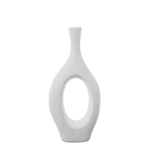 JARRÓN CERÁMICA 33CM BLANCO