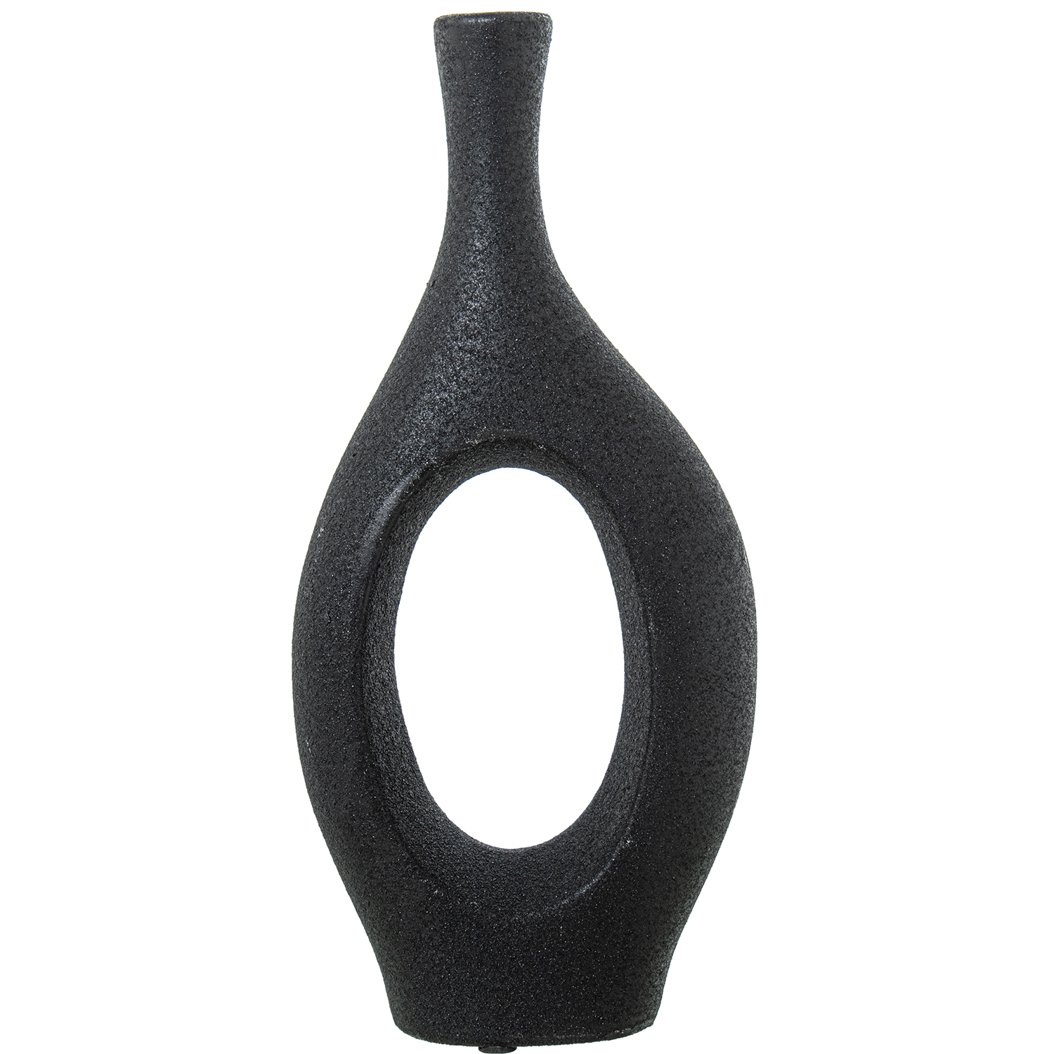 JARRÓN CERÁMICA 41CM NEGRO