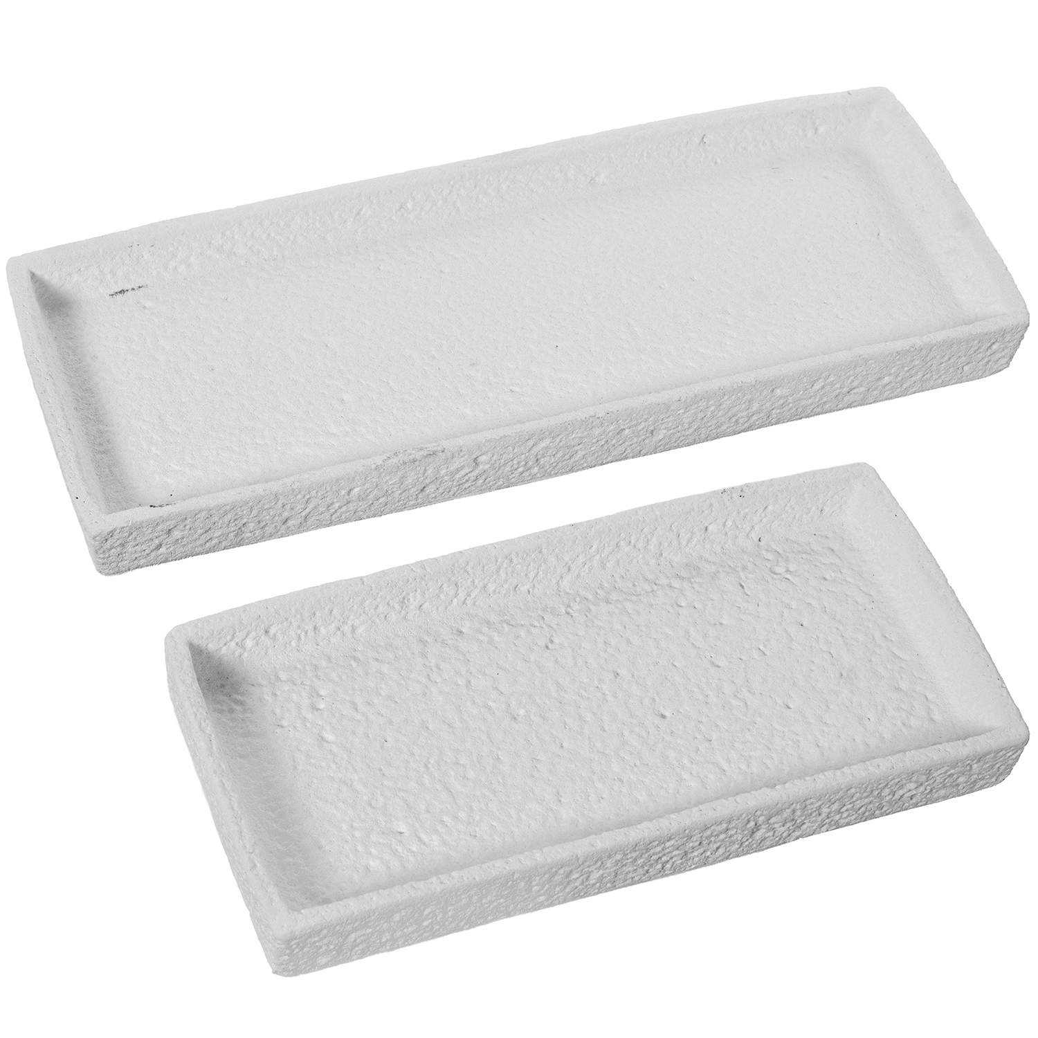SET 2 CENTROS CERÁAMICA BLANCO