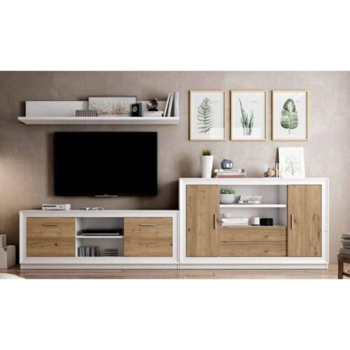 Composición de salón 290cm blanco/salermo