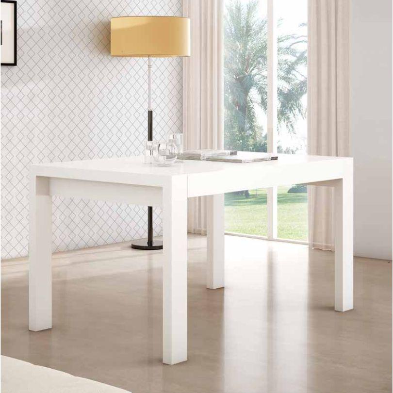 Mesa de comedor blanca extensible 205cm