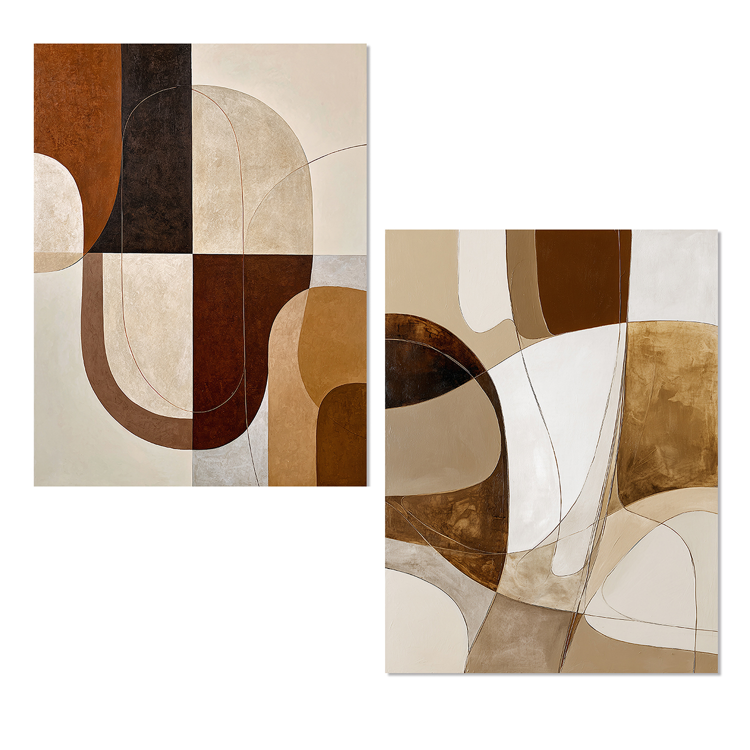 CUADRO LIENZO MADERA ABSTRACTOARRÓN C/FLORES