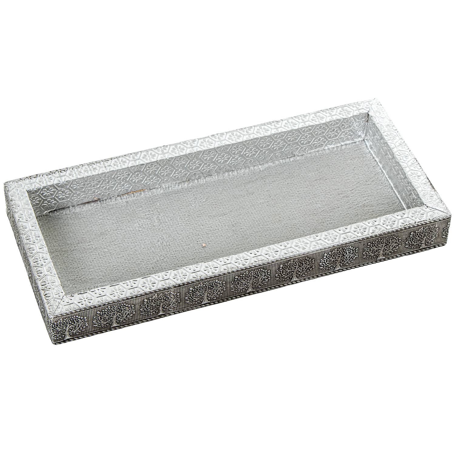 BANDEJA METAL PLATEADO ÁRBOL DADO ÁRBOL DE LA VIDA