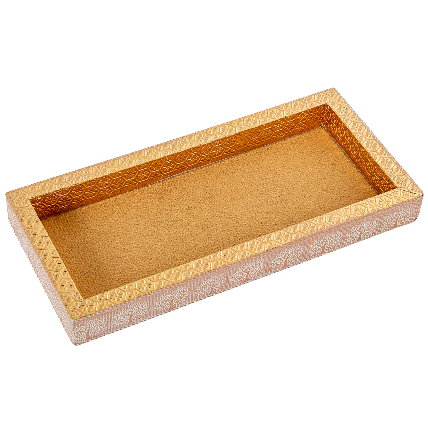 BANDEJA METAL BLANCO/ORO ÁRBOLO/ORO ÁRBOL DE LA VIDA
