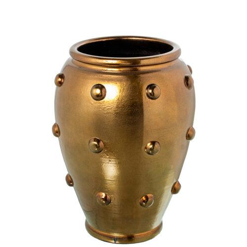 JARRÓN CERÁMICA 50CM DORADO CULLO