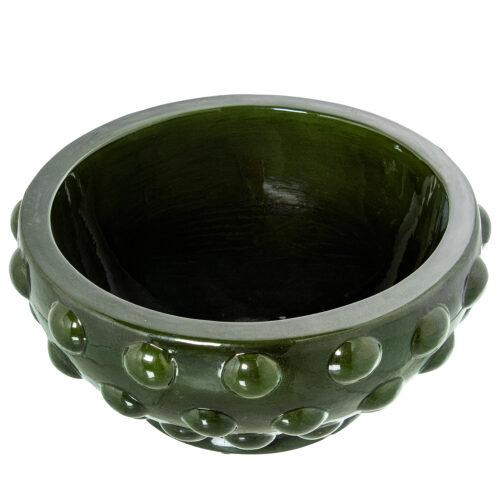 CENTRO CERÁMICA ø35CM VERDE BRE BRILLO
